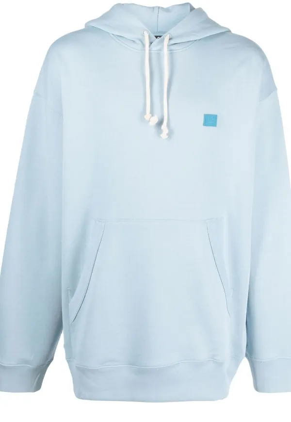 Acne Studios hoodie med dragsko - Blå