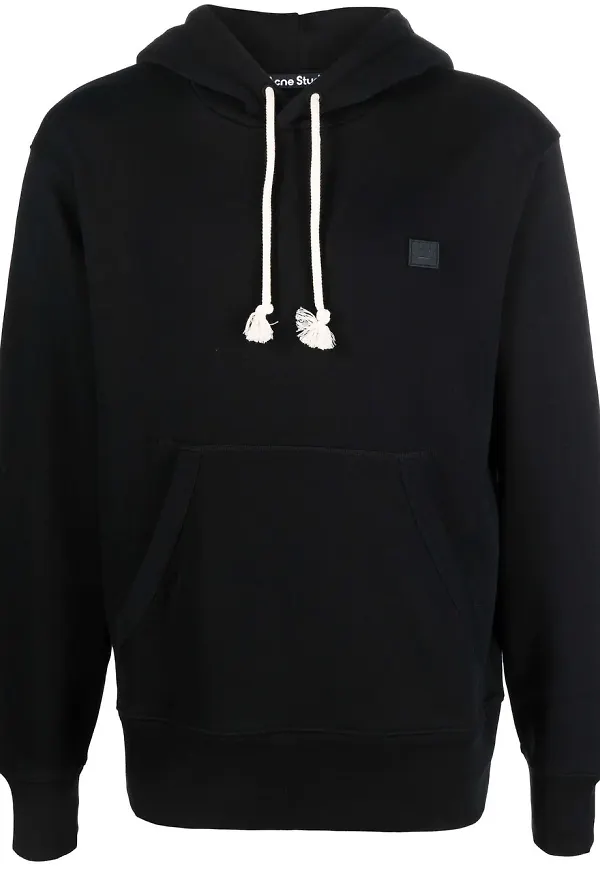 Acne Studios hoodie med dragsko - Svart