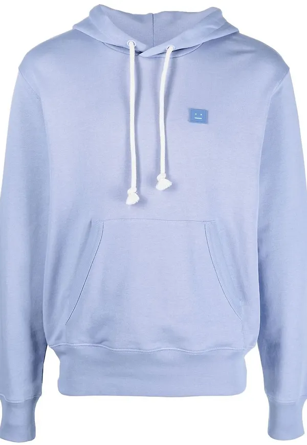 Acne Studios hoodie med lappmärke - Lila