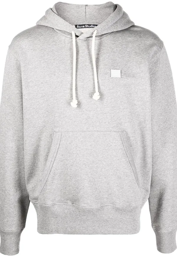 Acne Studios hoodie med märke - Grå