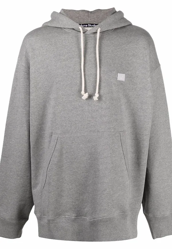 Acne Studios hoodie med märke - Grå