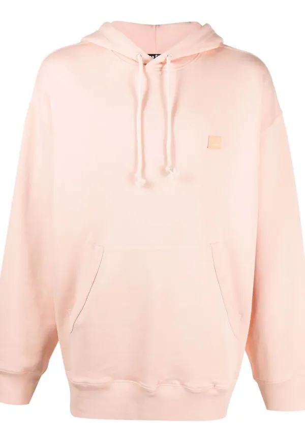 Acne Studios hoodie med märke - Rosa