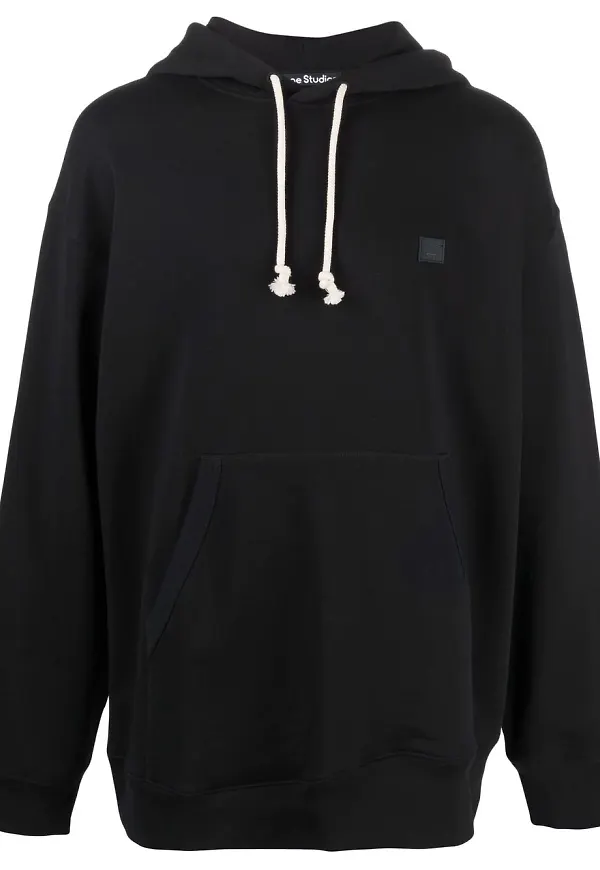Acne Studios hoodie med märke - Svart