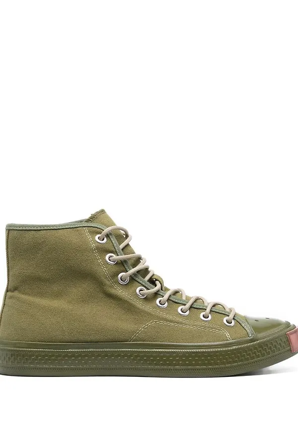 Acne Studios höga sneakers - Grön