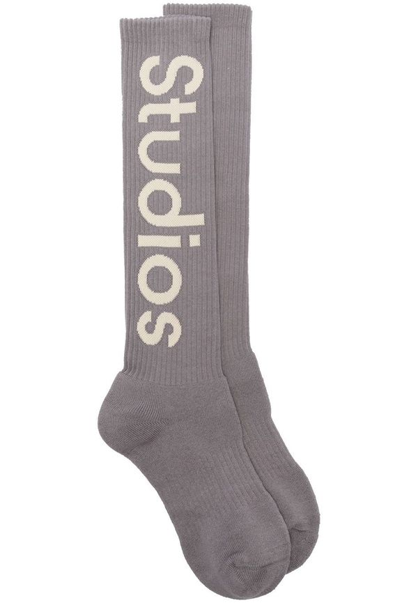 Acne Studios intarsiastickade strumpor - Grå