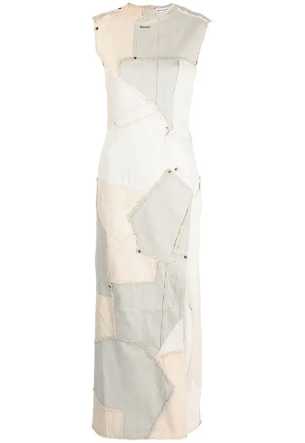 Acne Studios jeansklänning med lappdesign - Neutral