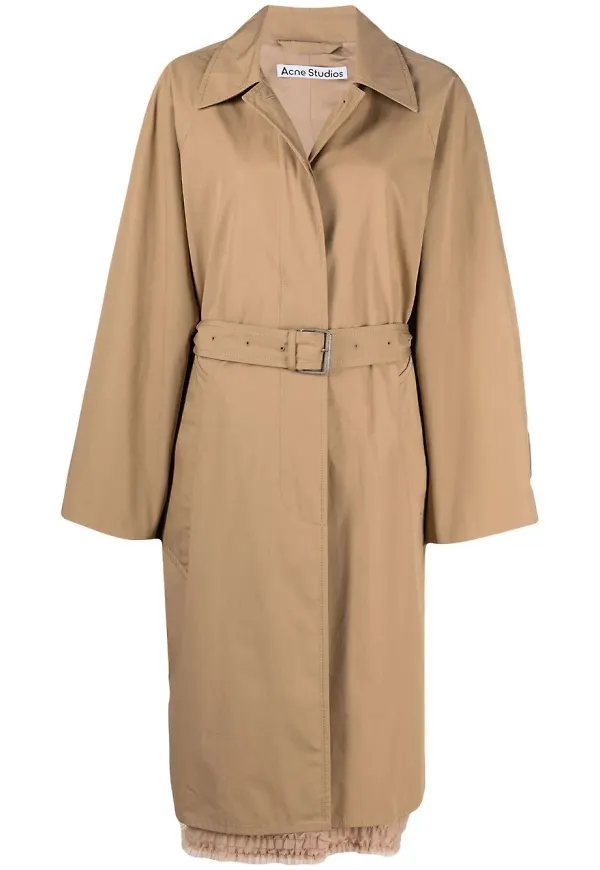 Acne Studios kappa med bälte - Neutral