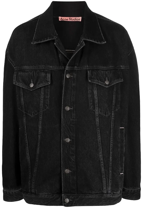 Acne Studios klassisk jeansjacka - Svart