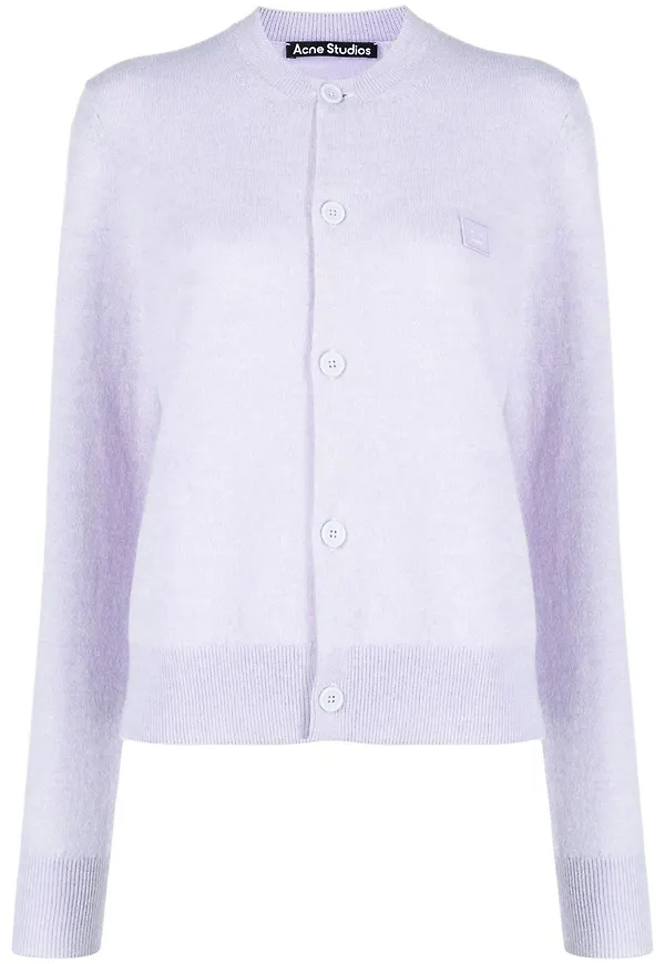 Acne Studios kofta med logotypmärke - Lila