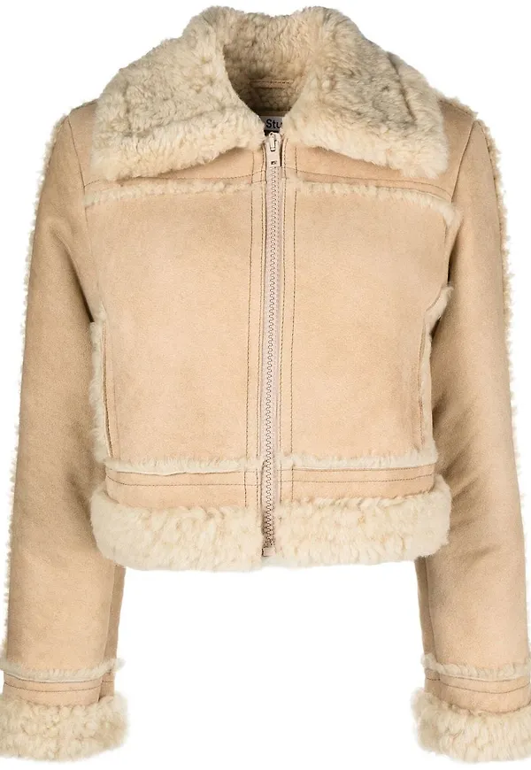 Acne Studios kort fårskinnsjacka - Neutral