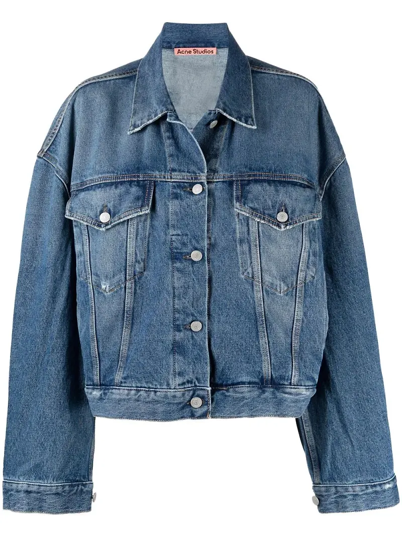 Acne Studios kort jeansjacka - Blå