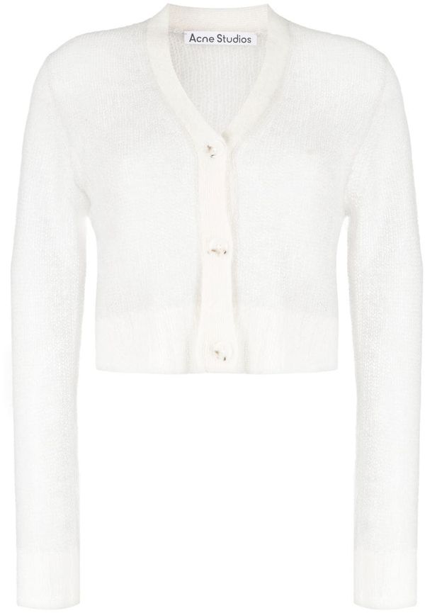 Acne Studios kort kofta i mohair och ull - Grå