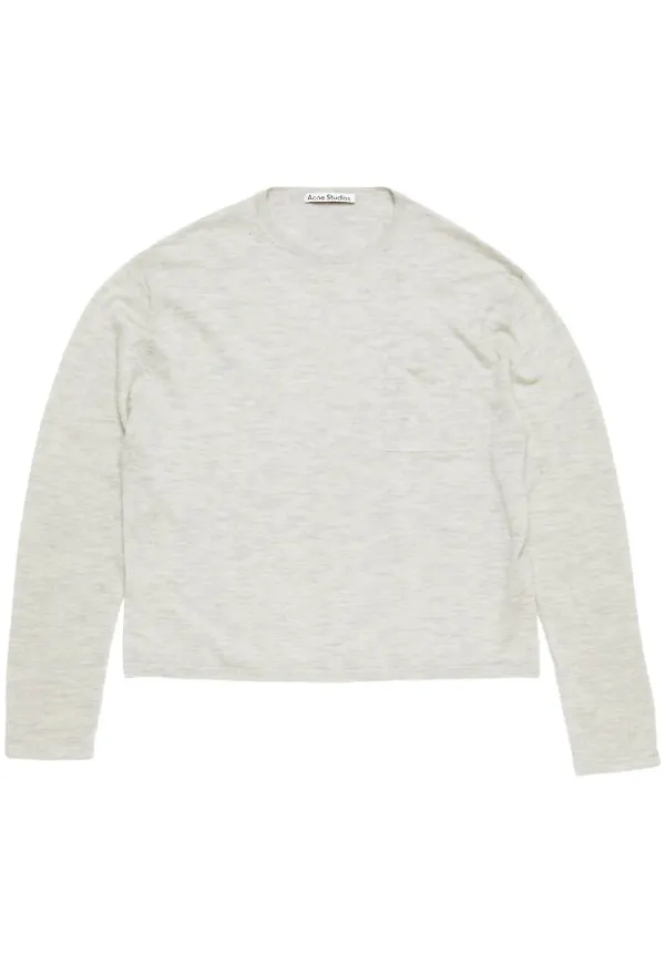 Acne Studios långärmad tröja med ficka - Grå