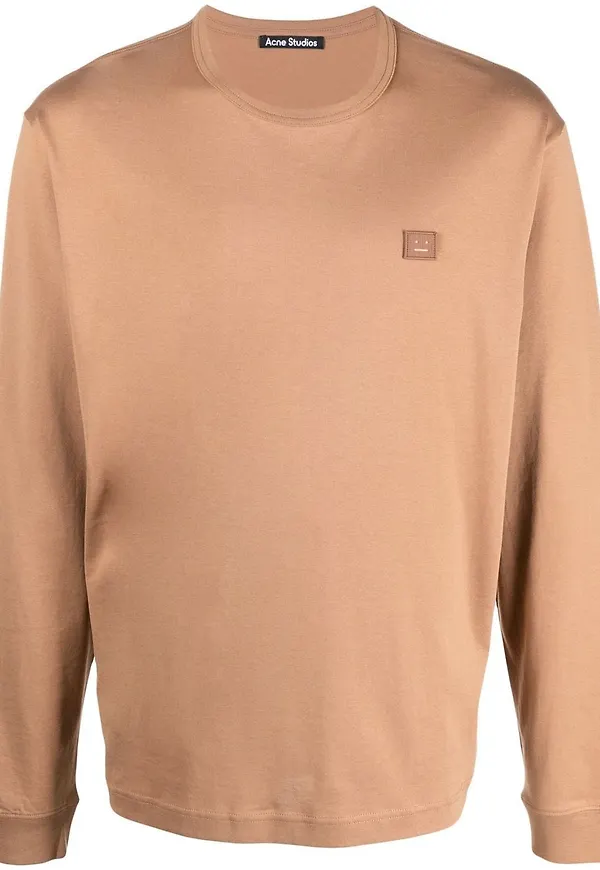 Acne Studios långärmad t-shirt med märke - Brun