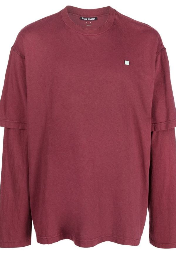 Acne Studios långärmad t-shirt med märke - Röd