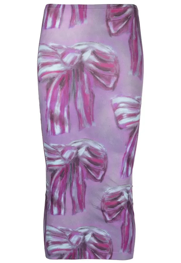 Acne Studios midikjol med rosettryck - Lila