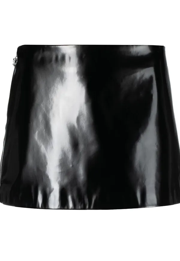 Acne Studios minikjol med dragkedja - Svart