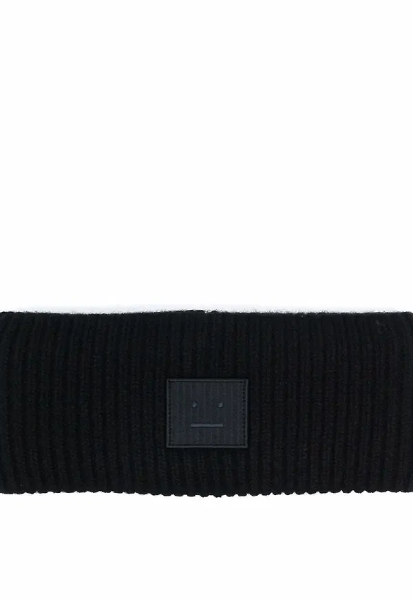 Acne Studios pannband med logotypmärke - Svart