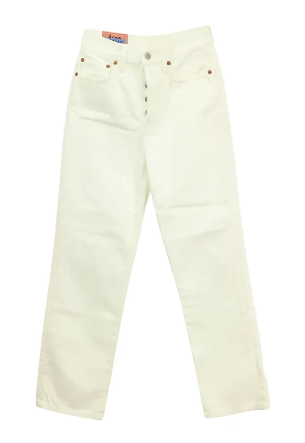 Acne Studios Raka jeans Vit, Dam