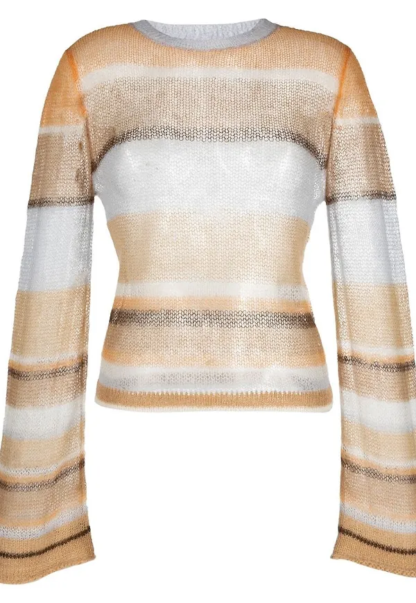 Acne Studios randig glesstickad topp - Brun