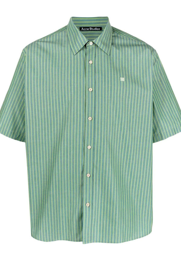 Acne Studios randig t-shirt - Grön