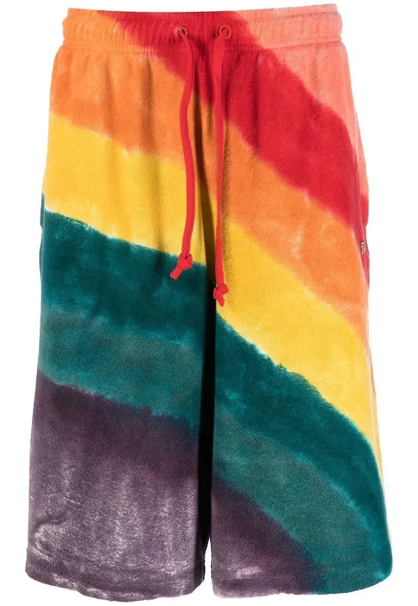 Acne Studios regnbågsrandiga shorts - Rosa