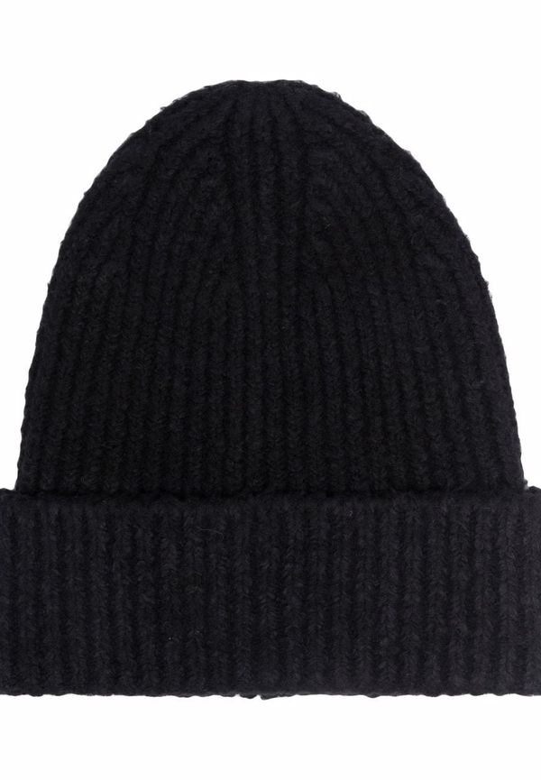 Acne Studios ribbstickad mössa - Svart