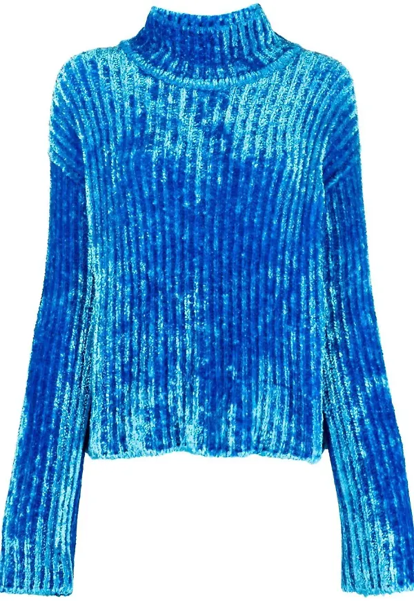 Acne Studios ribbstickad tröja - Blå