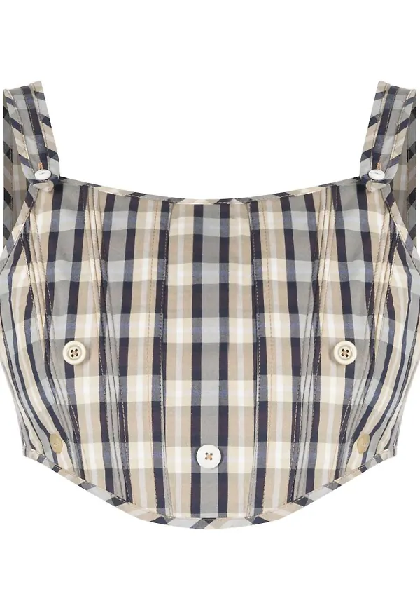 Acne Studios rutig croptop - Neutral