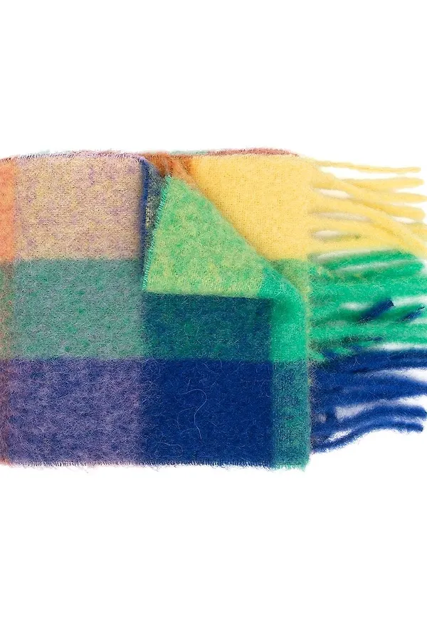 Acne Studios rutig halsduk - Blå