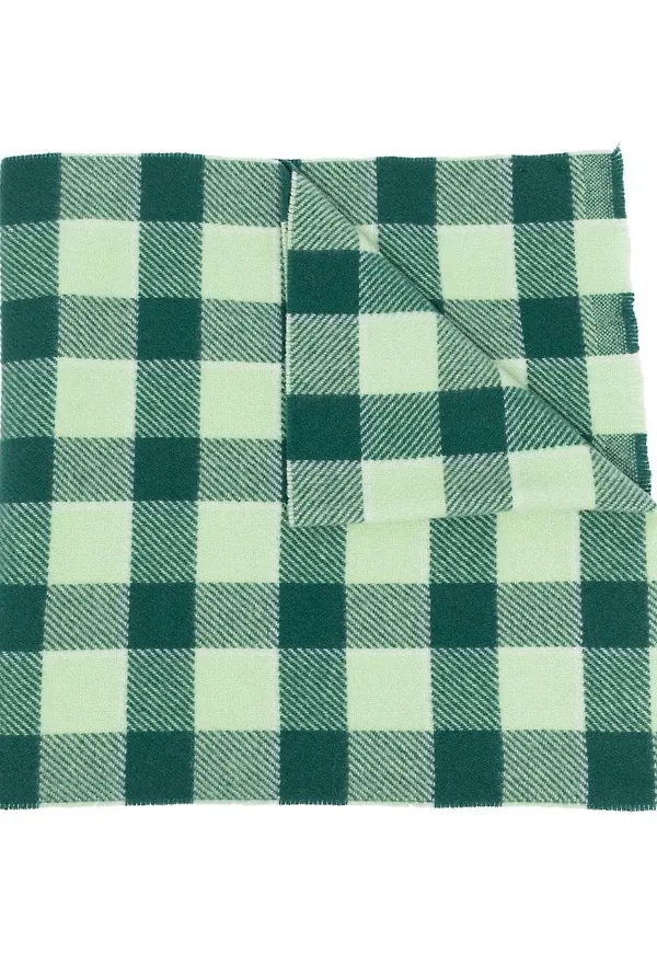 Acne Studios rutig halsduk - Grön