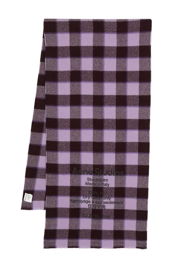 Acne Studios rutig halsduk - Lila