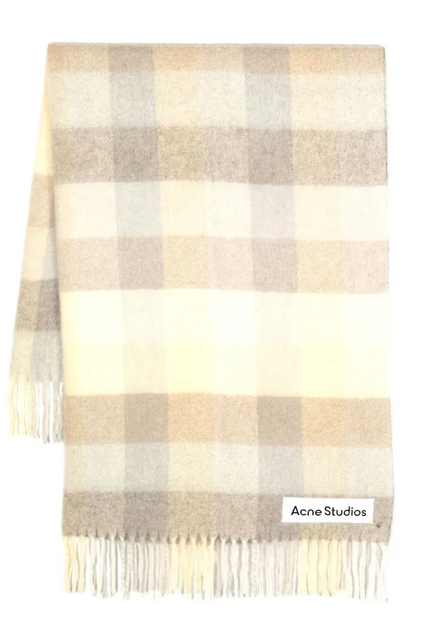 Acne Studios rutig halsduk - Neutral