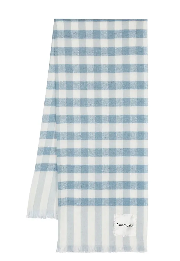Acne Studios rutig sjal - Blå