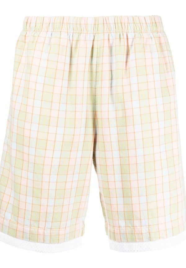 Acne Studios rutiga knäshorts - Grön