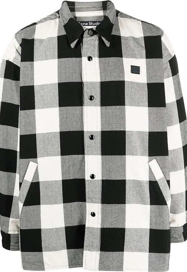 Acne Studios rutmönstrad skjortjacka - Svart