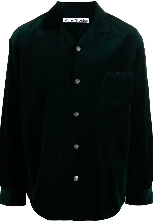 Acne Studios sammetsskjorta - Grön
