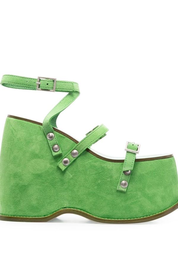 Acne Studios sandaler med kilklack 135 mm - Grön