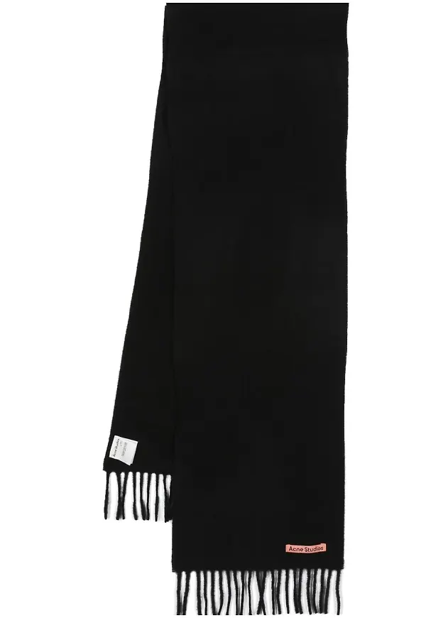 Acne Studios sjal med tofsdetalj - Svart