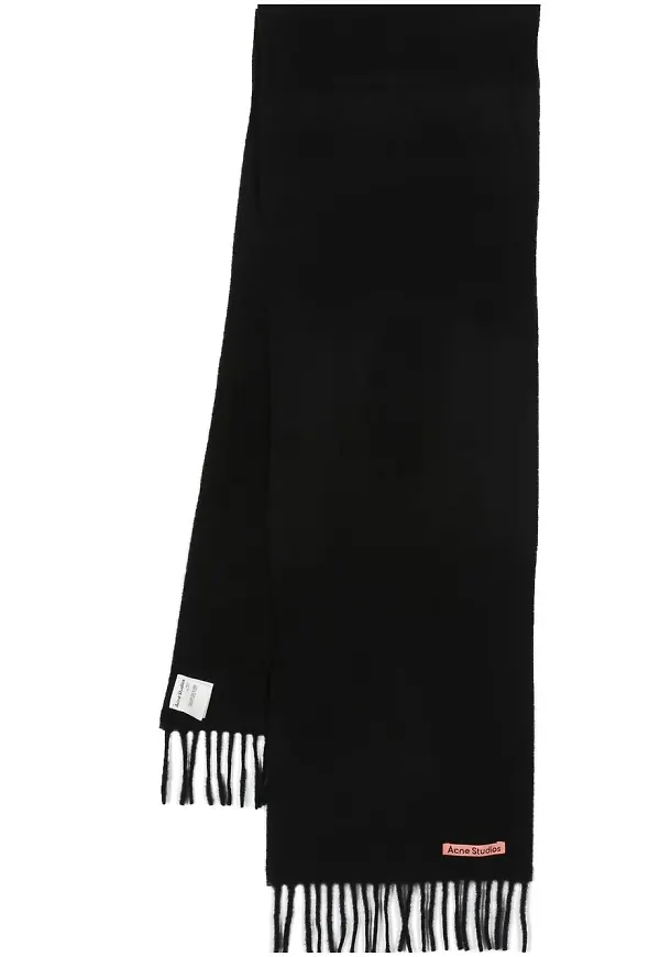Acne Studios sjal med tofsdetalj - Svart