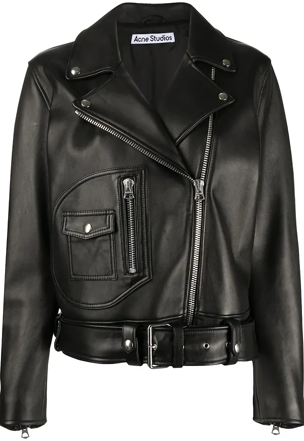 Acne Studios skinnjacka i bikermodell - Svart