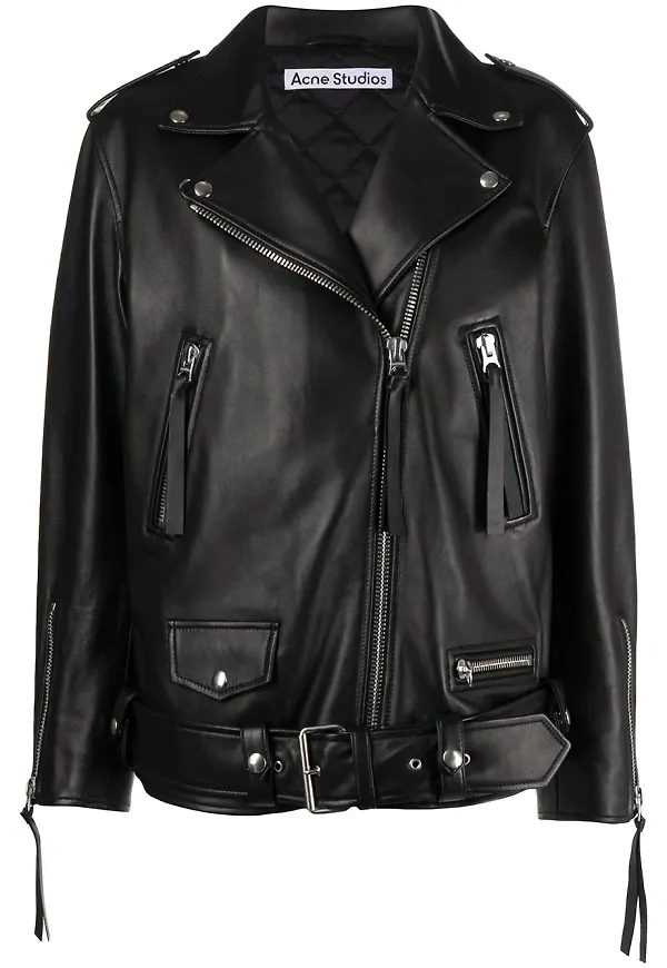 Acne Studios skinnjacka i bikermodell - Svart