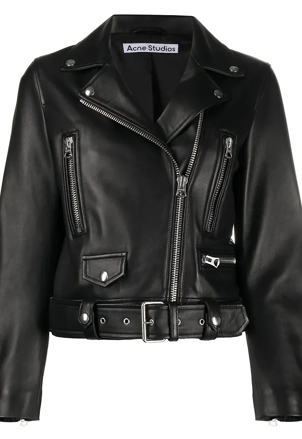 Acne Studios skinnjacka i bikermodell - Svart