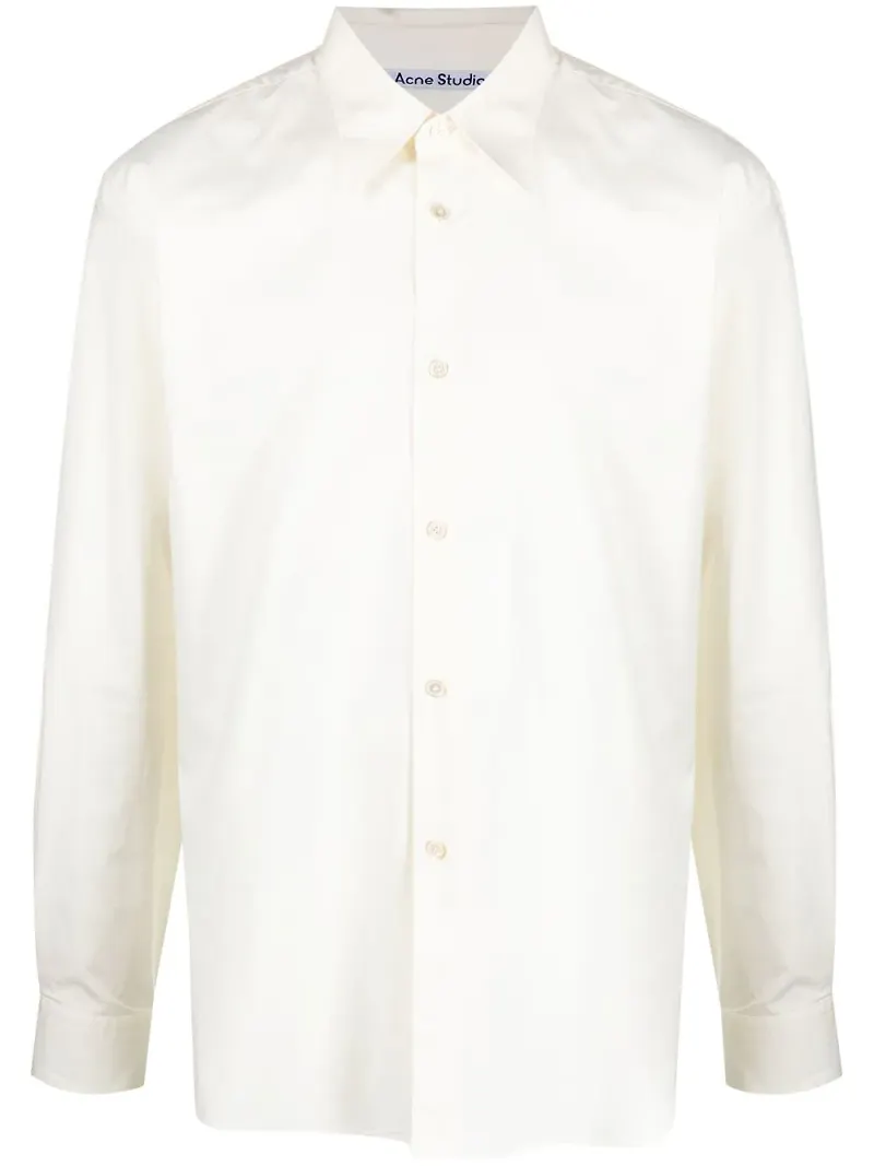 Acne Studios skjorta med spetsig krage - Vit