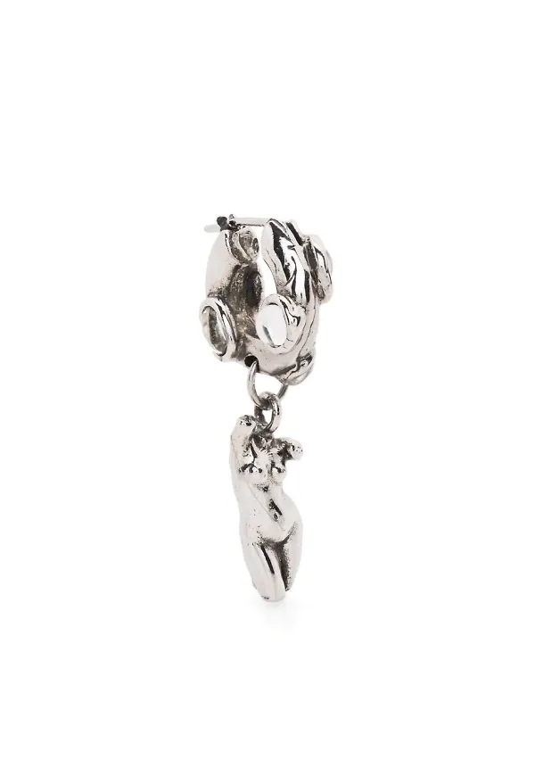 Acne Studios statue-charm single earring - Silverfärgad