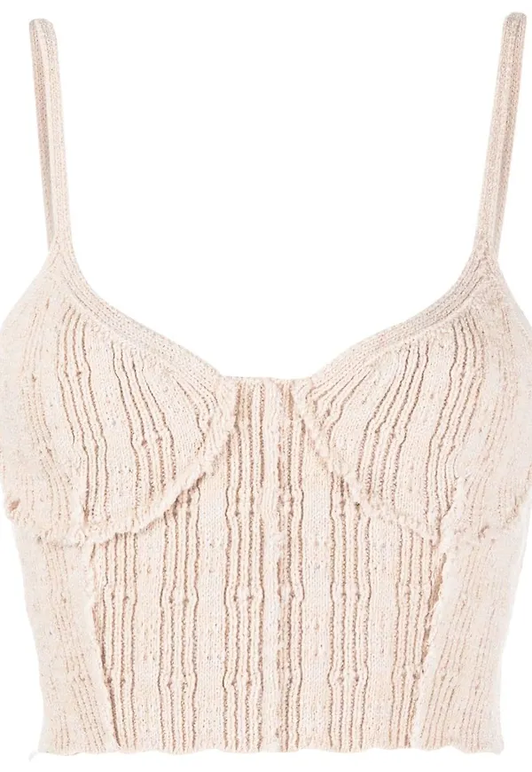 Acne Studios stickad croptop - Neutral