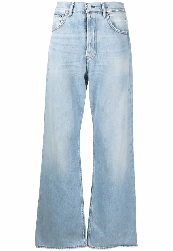 Acne Studios straight-jeans med slitning - Blå
