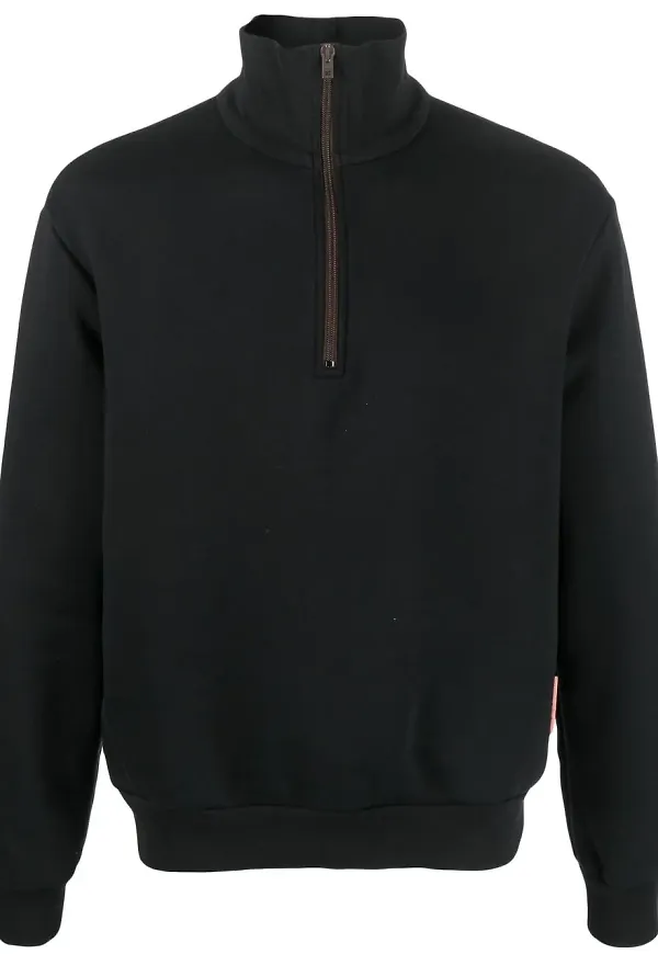 Acne Studios sweatshirt med dragkedja - Svart
