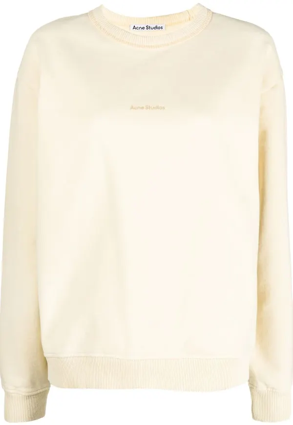 Acne Studios sweatshirt med logotyp - Gul