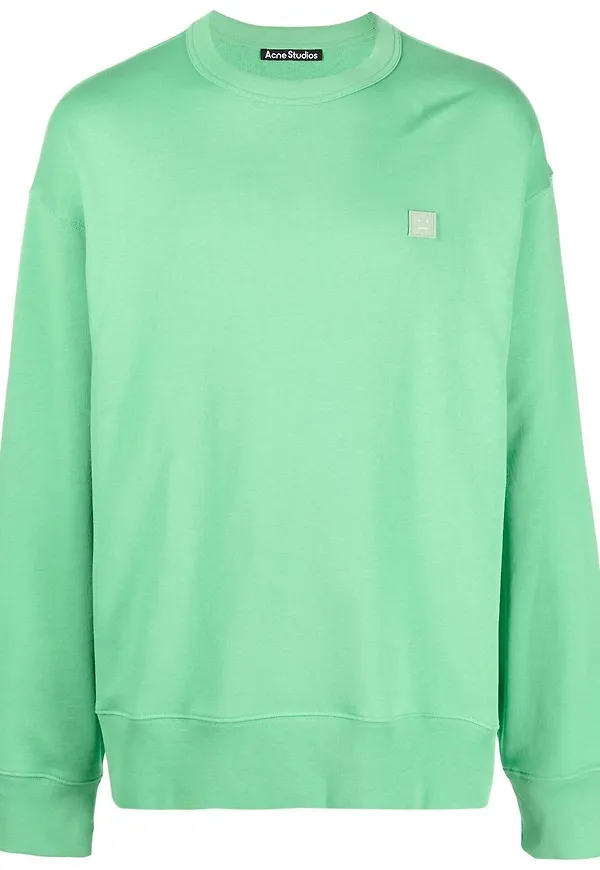 Acne Studios sweatshirt med märke - Grön